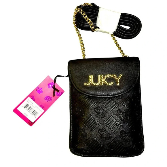 NWT Juicy Licorice Black Bright Lights Cellie Crossbody - Picture 2 of 8
